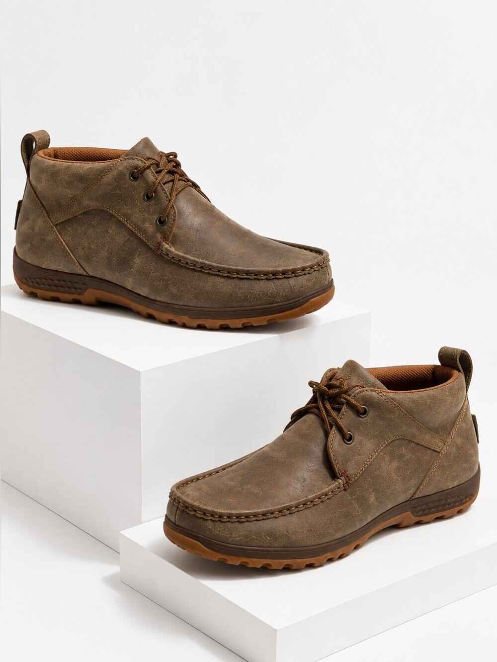 TWISTED X Cell Stretch Leather Chukka Driving Moc MXC0001 Bomber Brown 12W